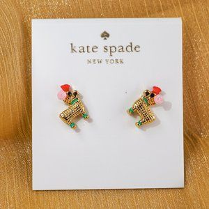 Kate Spade Penny the Pinata Gold Stud Earrings (NEW with DUST BAG)